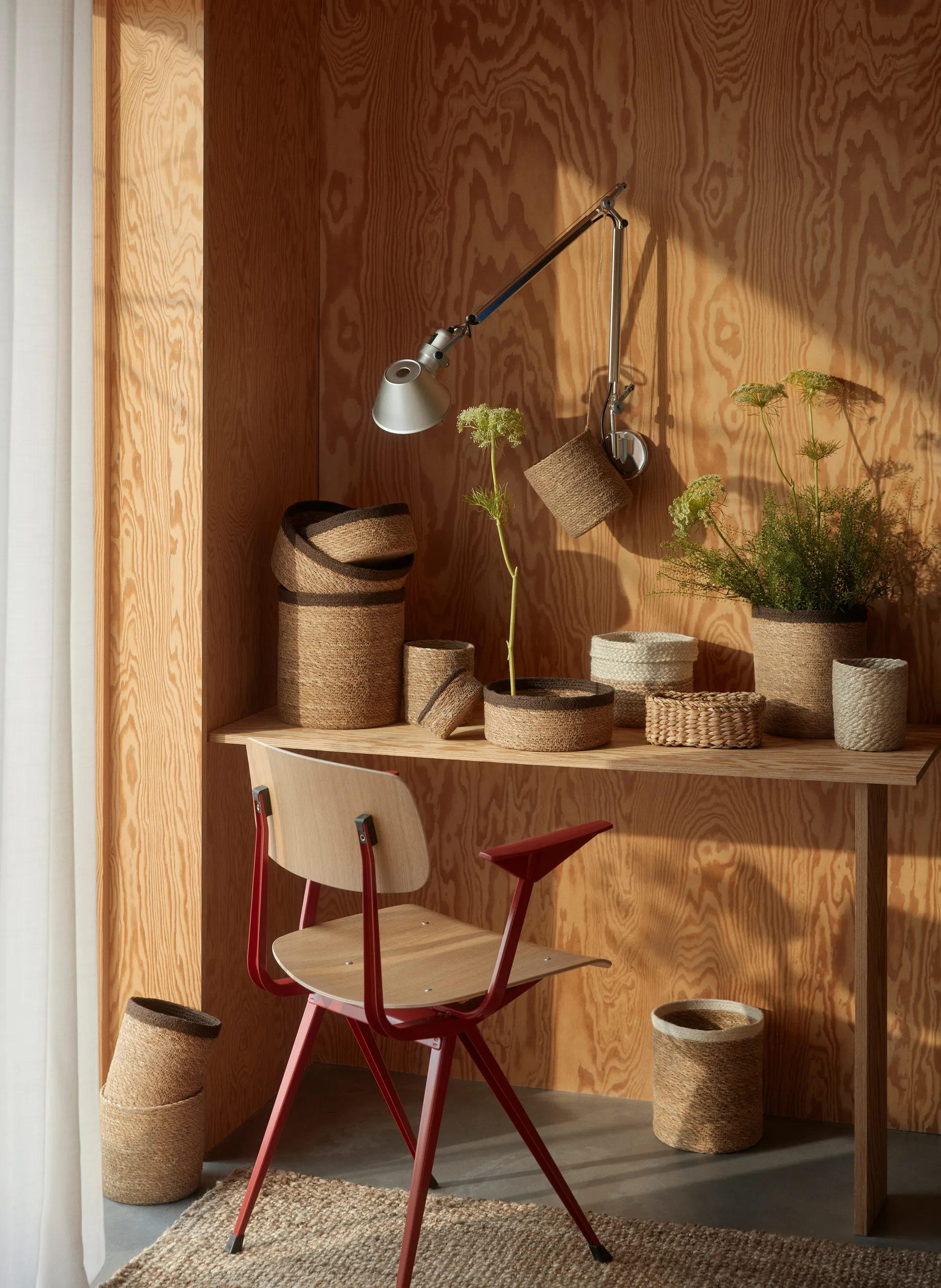 Emil leipäkori 3 kpl, Luonnonvärinen-ruskea Dixie