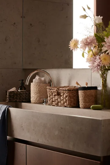 Emil säilytyskori, 3-pakkaus small - Luonnonvärinen-musta - Dixie