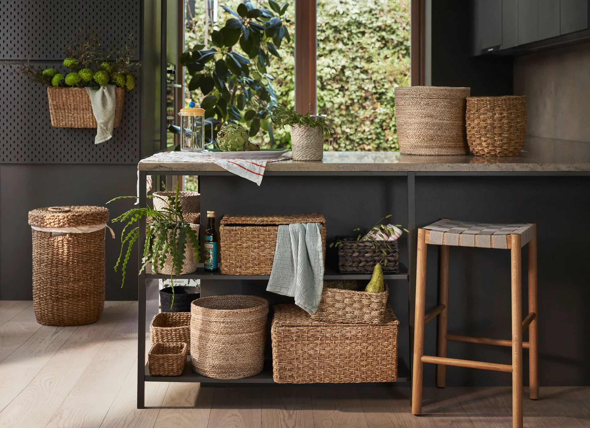 Esther säilytyskori kannella, 3 osaa, Natural Dixie