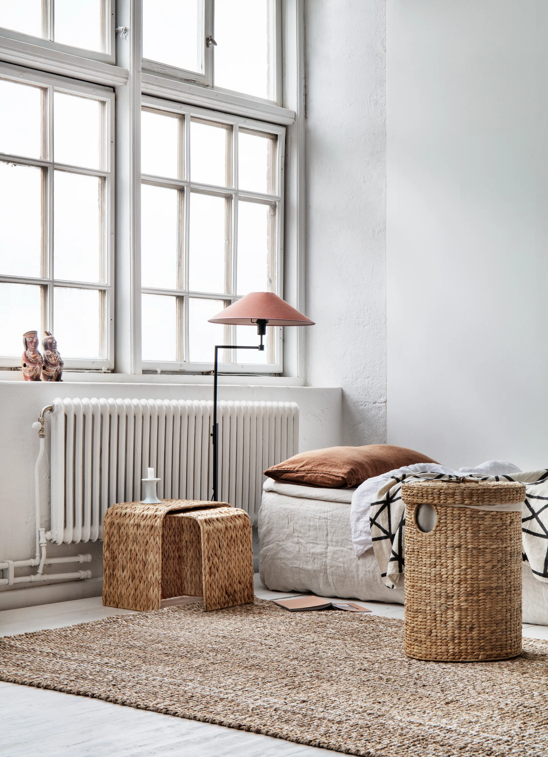 Lily pyykkikori pyöreä 2 osaa, Natural Dixie