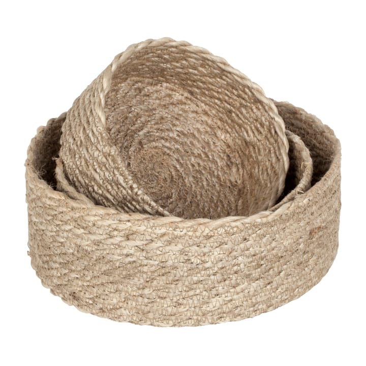 Twisted leipäkori 3-pack - Luonto-harmaa - Dixie