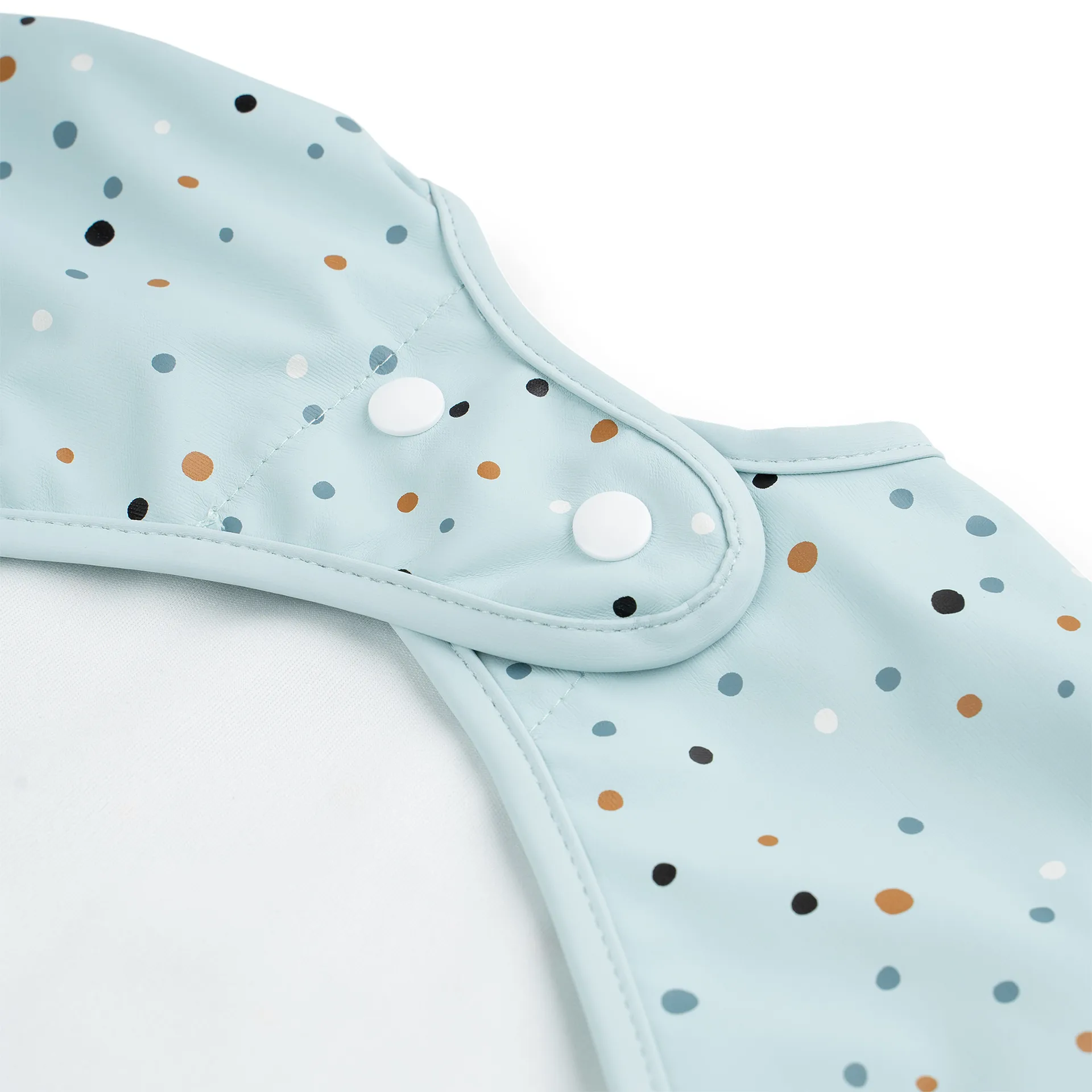 Happy Dots ruokalappu hihalla, Sininen Done by deer