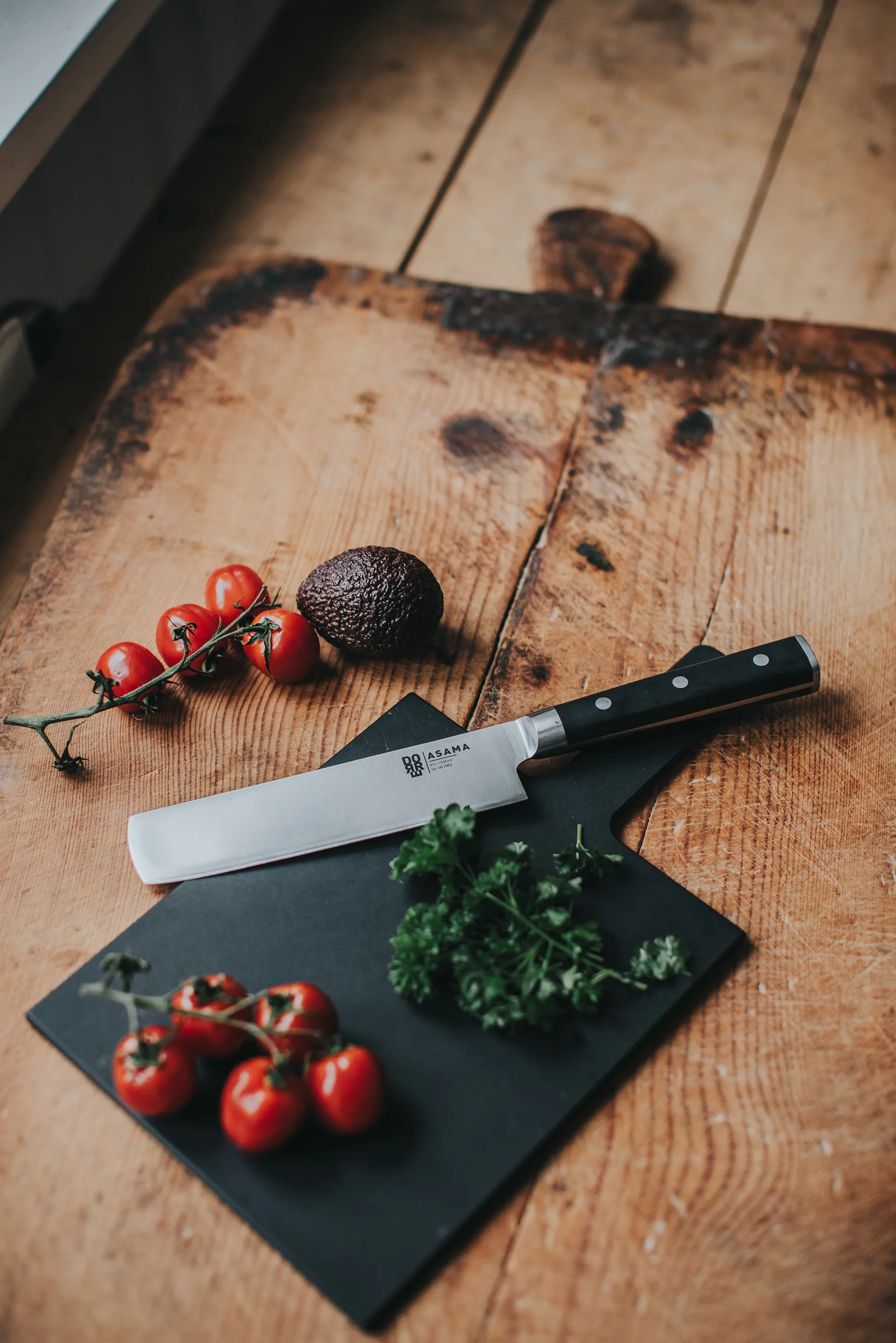 Asama Nakiri vihannesveitsi, Ruostumaton teräs, musta, 31 cm Dorre