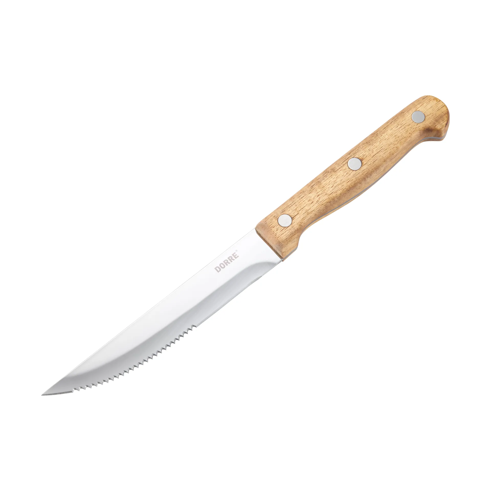 BBQ-pihviveitsi, Ruostumaton teräs, 6-pack, akaasiapuinen laatikko, 22,5x2 cm Dorre