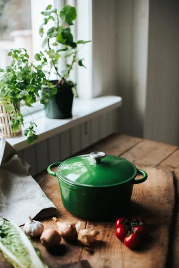 Gretl valurautapata pyöreä nuppi ruostumatonta terästä 4 l - Vihreä - Dorre