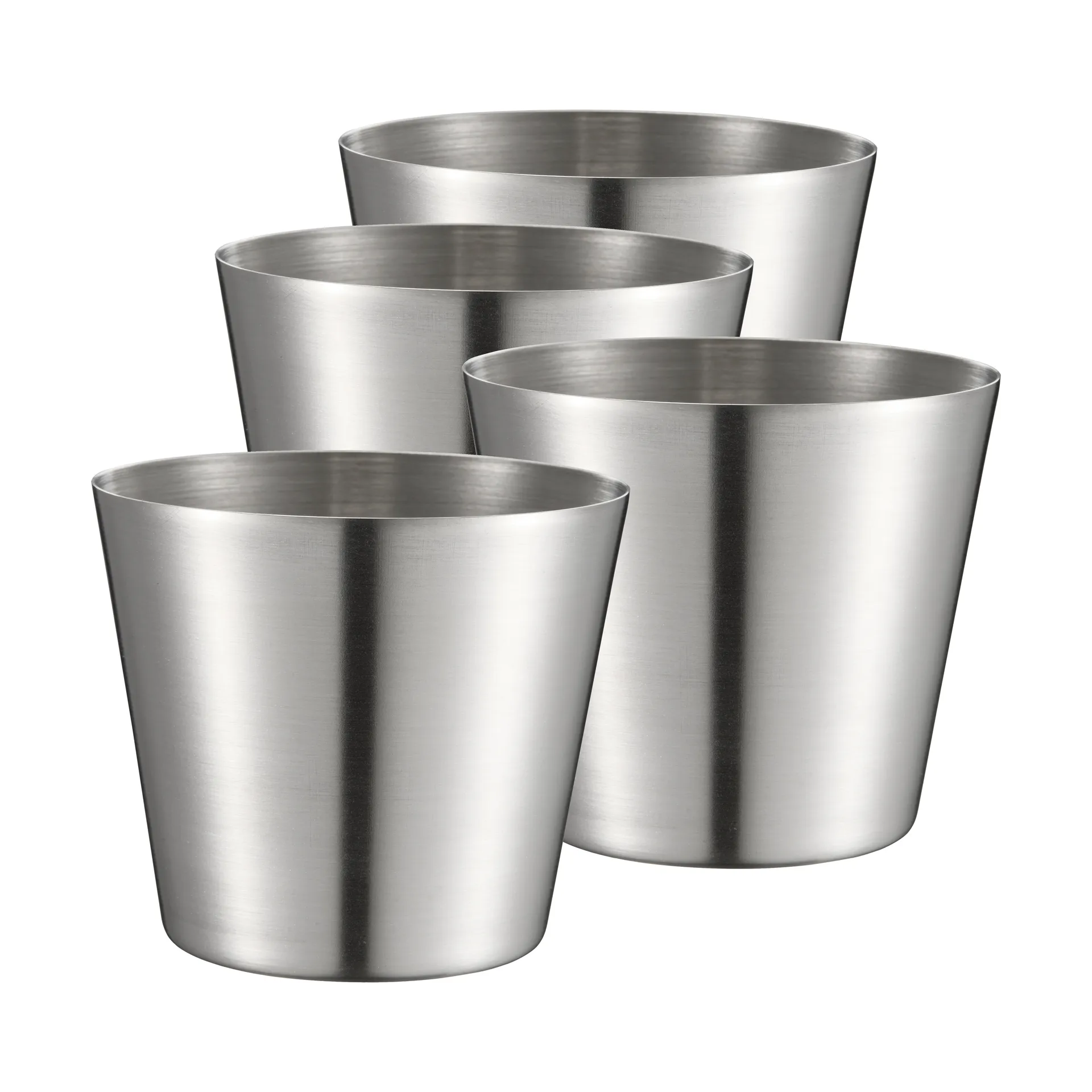 Peg ranskanperunakuppi/​tarjoilukuppi, Ruostumaton teräs, 4-pack, Ø9,5 cm Dorre