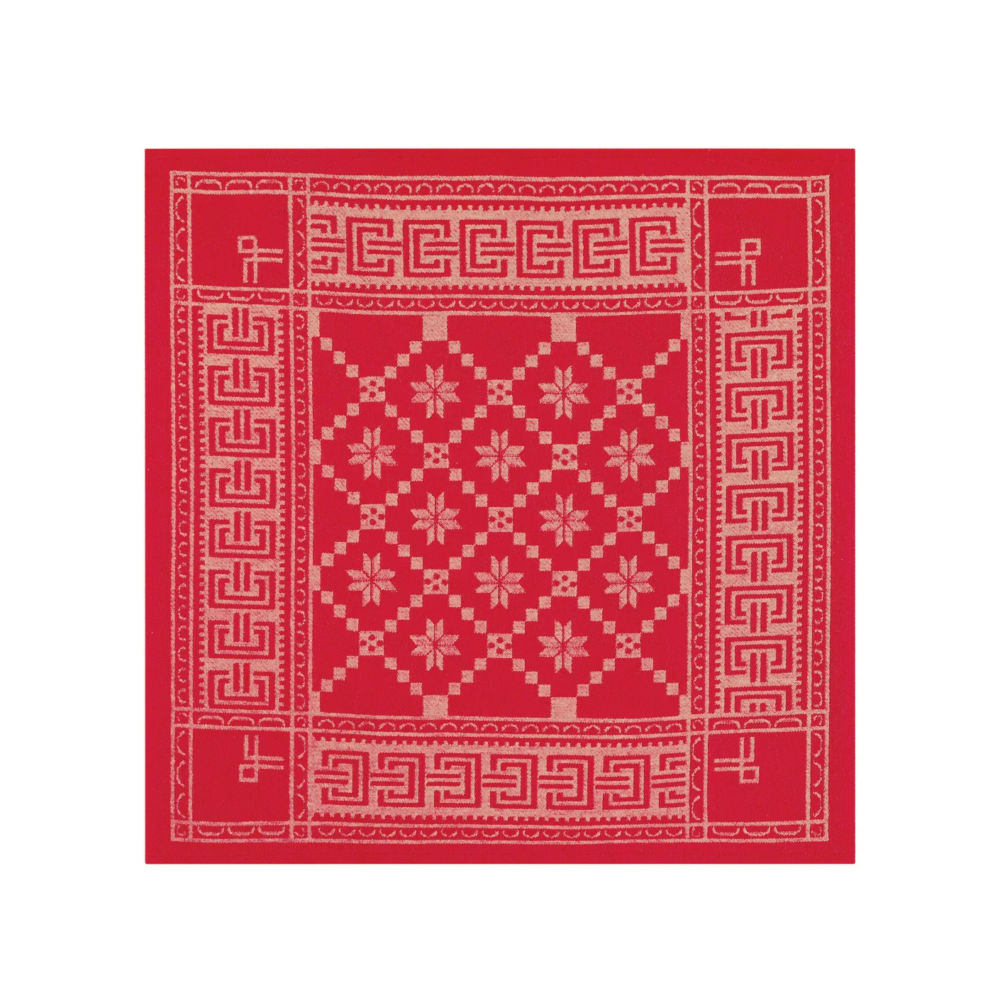 Åttebladrose servetti, 50 x 50 cm Ekelund Linneväveri