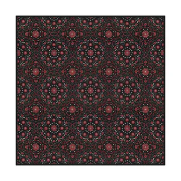 Bettys jul pöytäliina 145x145 cm - Punainen-musta - Ekelund Linneväveri