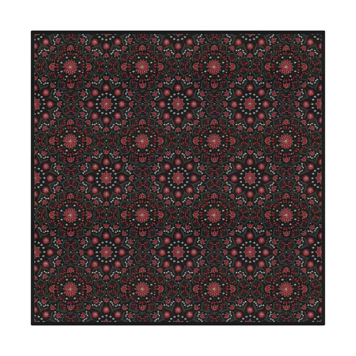 Bettys jul pöytäliina 145x145 cm - Punainen-musta - Ekelund Linneväveri