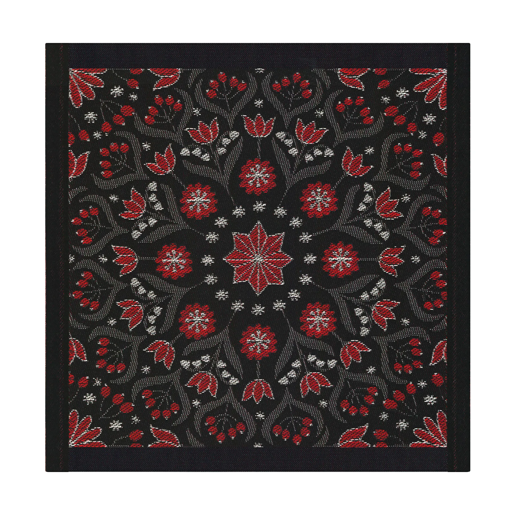 Bettys jul servetti 35x35 cm, Punainen-musta Ekelund Linneväveri
