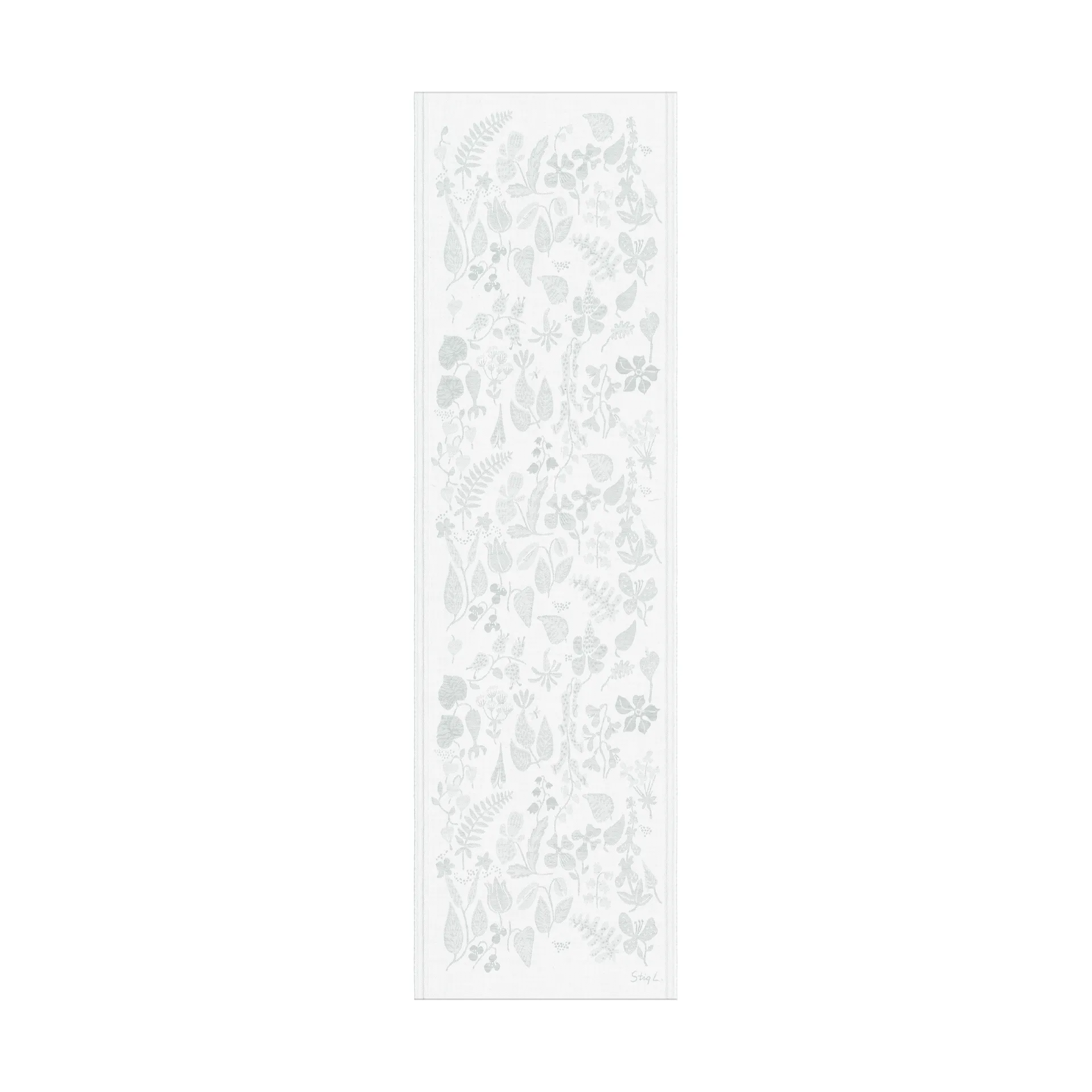 Herbarium kaitaliina 35x120 cm, Harmaa Ekelund Linneväveri