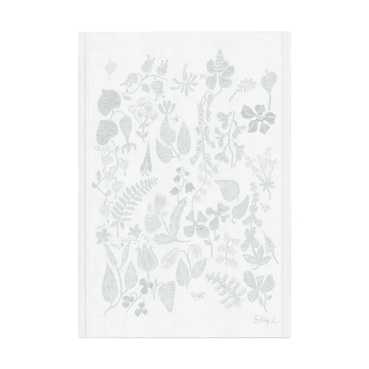 Herbarium keittiöpyyhe 35x50 cm - Harmaa - Ekelund Linneväveri