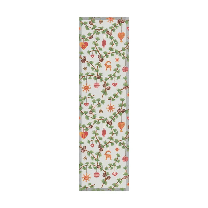 Julefröjd pöytäliina 35x120 cm - Monivärinen - Ekelund Linneväveri