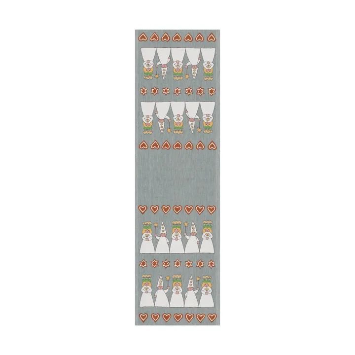 Luciamorgon pöytäliina 35x120 cm - Monivärinen - Ekelund Linneväveri