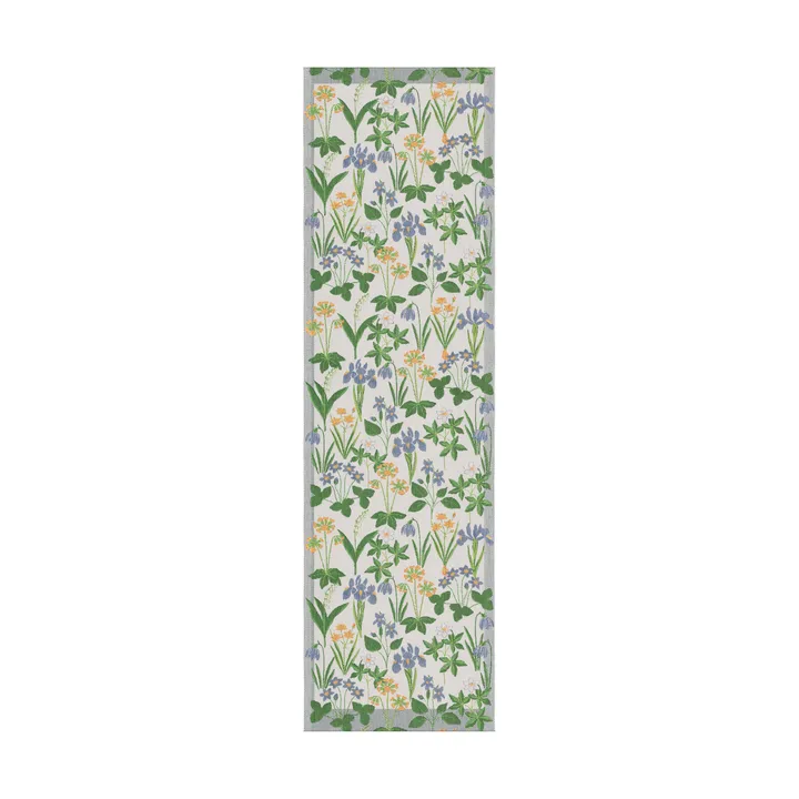 Solblå pöytäliina 35x120 cm - Monivärinen - Ekelund Linneväveri