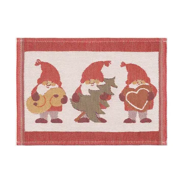 Tomtemys tiskirätti 35x25 cm - Punainen - Ekelund Linneväveri