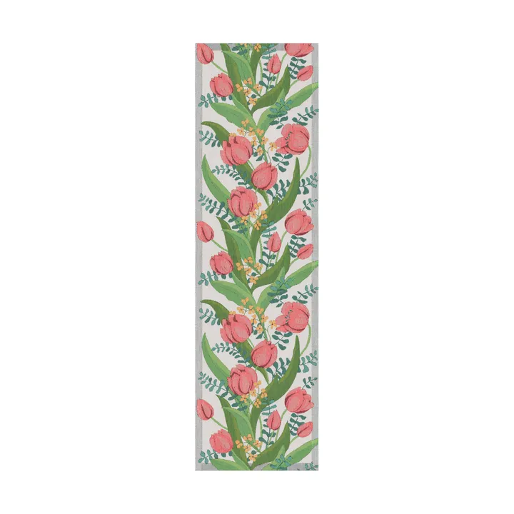 Tulpanlund pöytäliina 35x120 cm - Monivärinen - Ekelund Linneväveri
