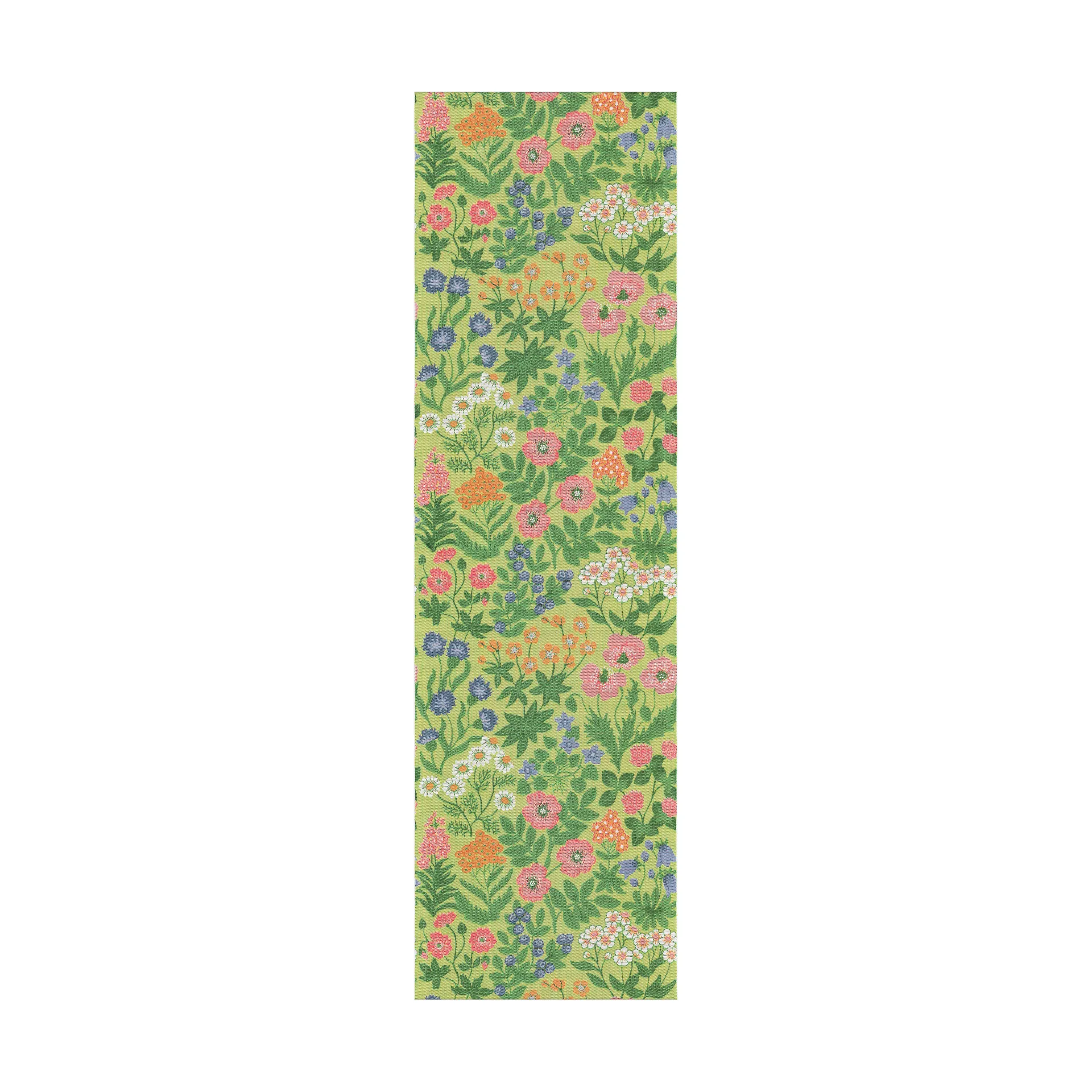 Vildblommor pöytäliina 35x120 cm, Vihreä Ekelund Linneväveri