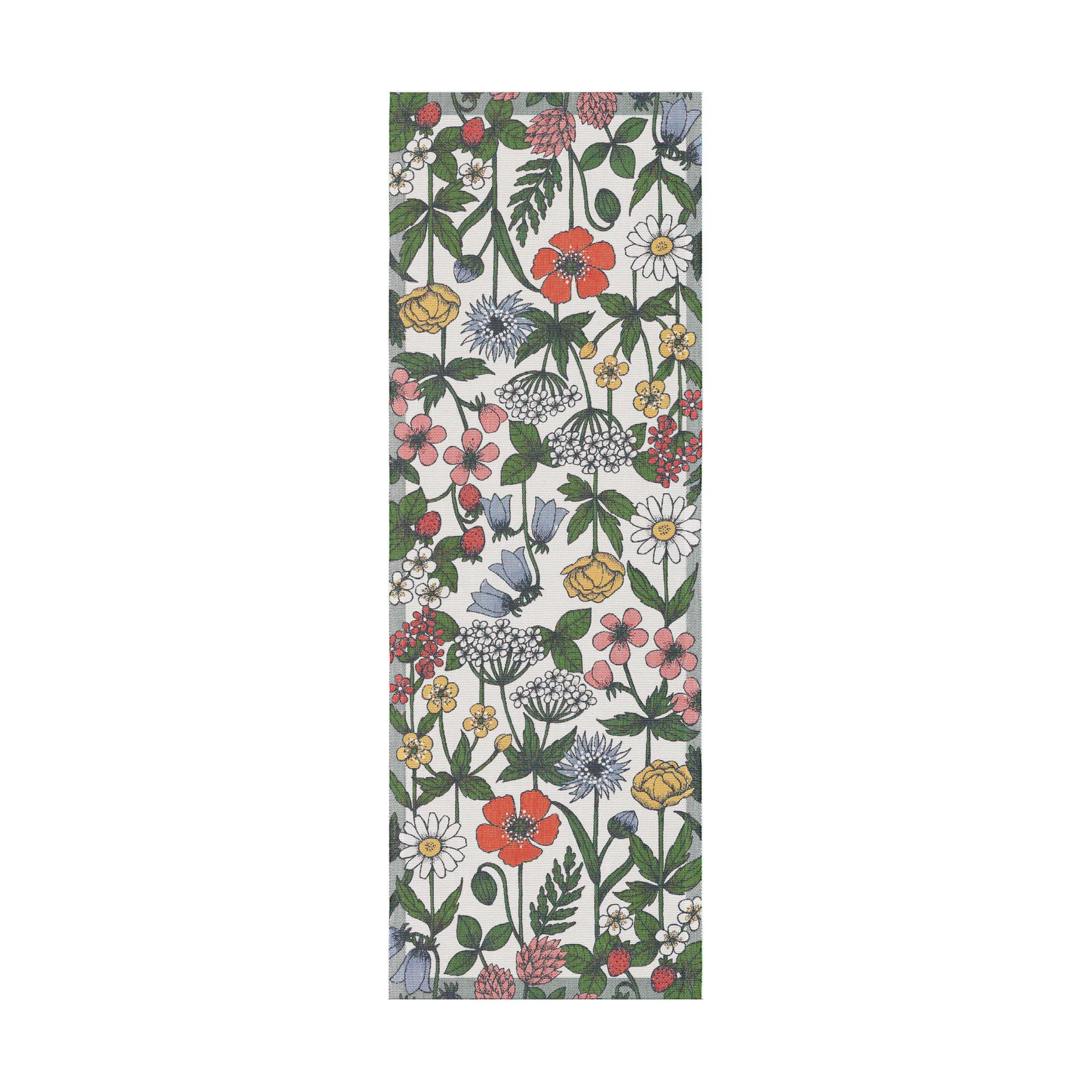 Vildblomster pöytäliina 35x100 cm, Monivärinen Ekelund Linneväveri