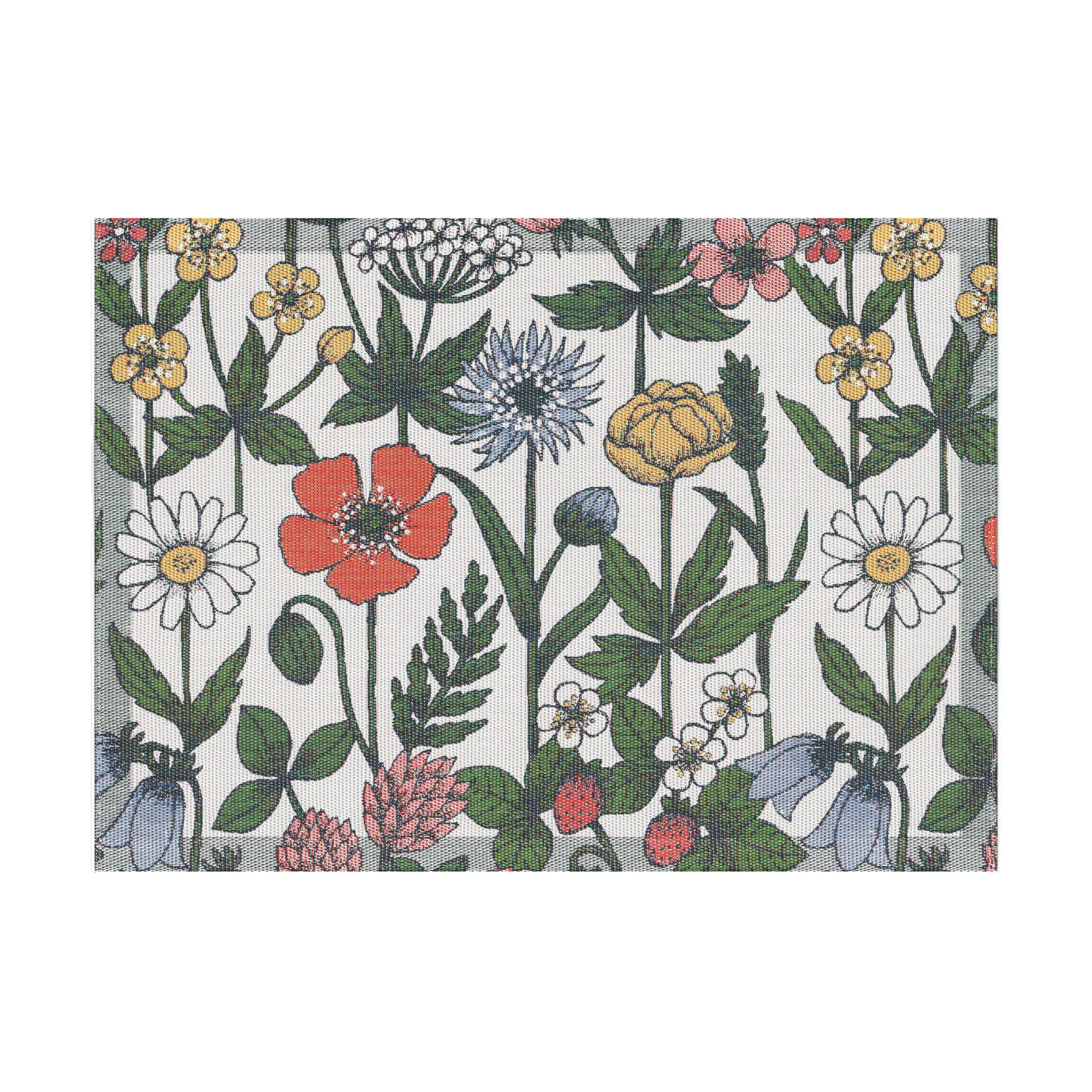 Vildblomster pöytätabletti 35x48 cm, Monivärinen Ekelund Linneväveri