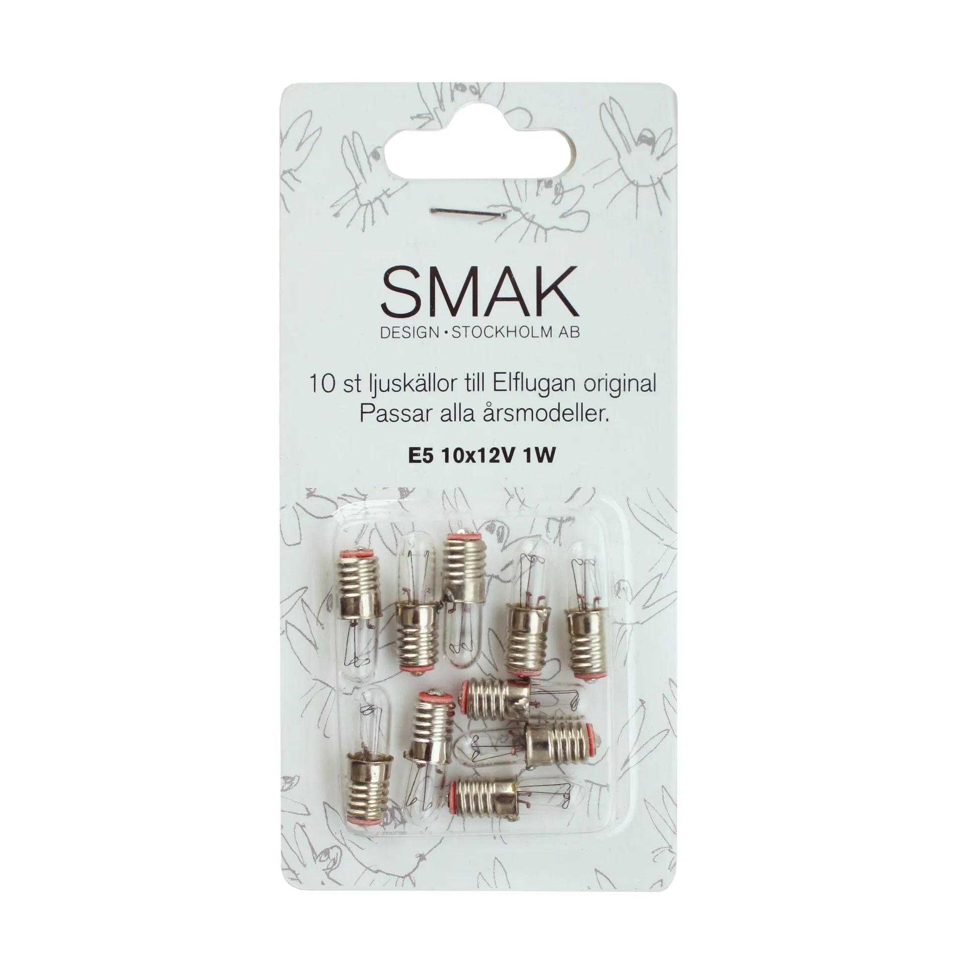 Elflugan varalamput, 10 kpl pakkaus Elflugan