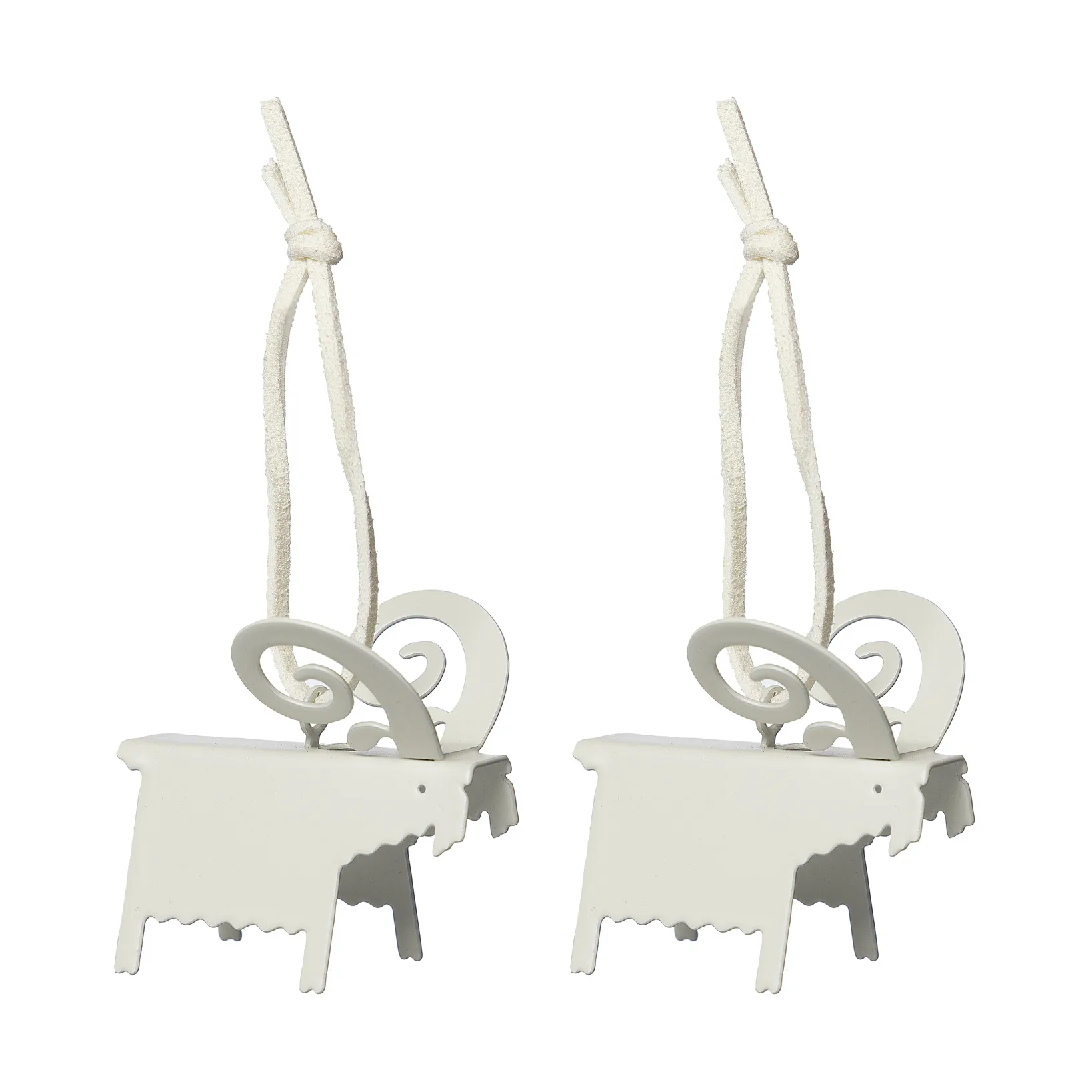 Ernst joulukoriste pukki 2-pack, Valkoinen 7 cm ERNST