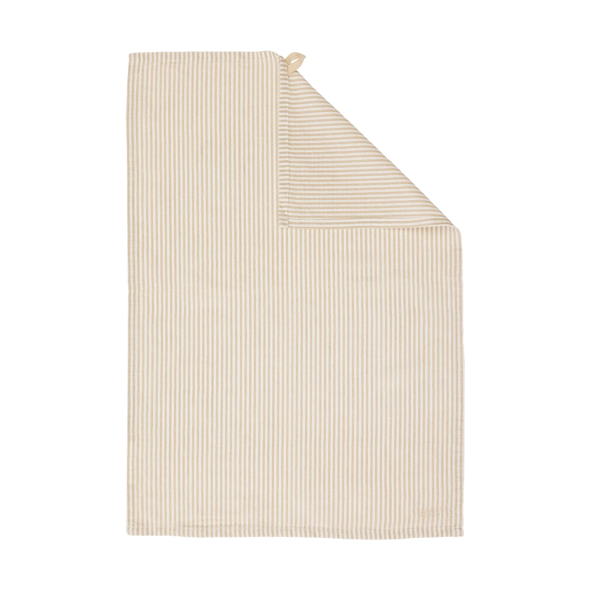 Ernst keittiöpyyhe kapearaidallinen 47x70 cm, Beige-valkoinen ERNST