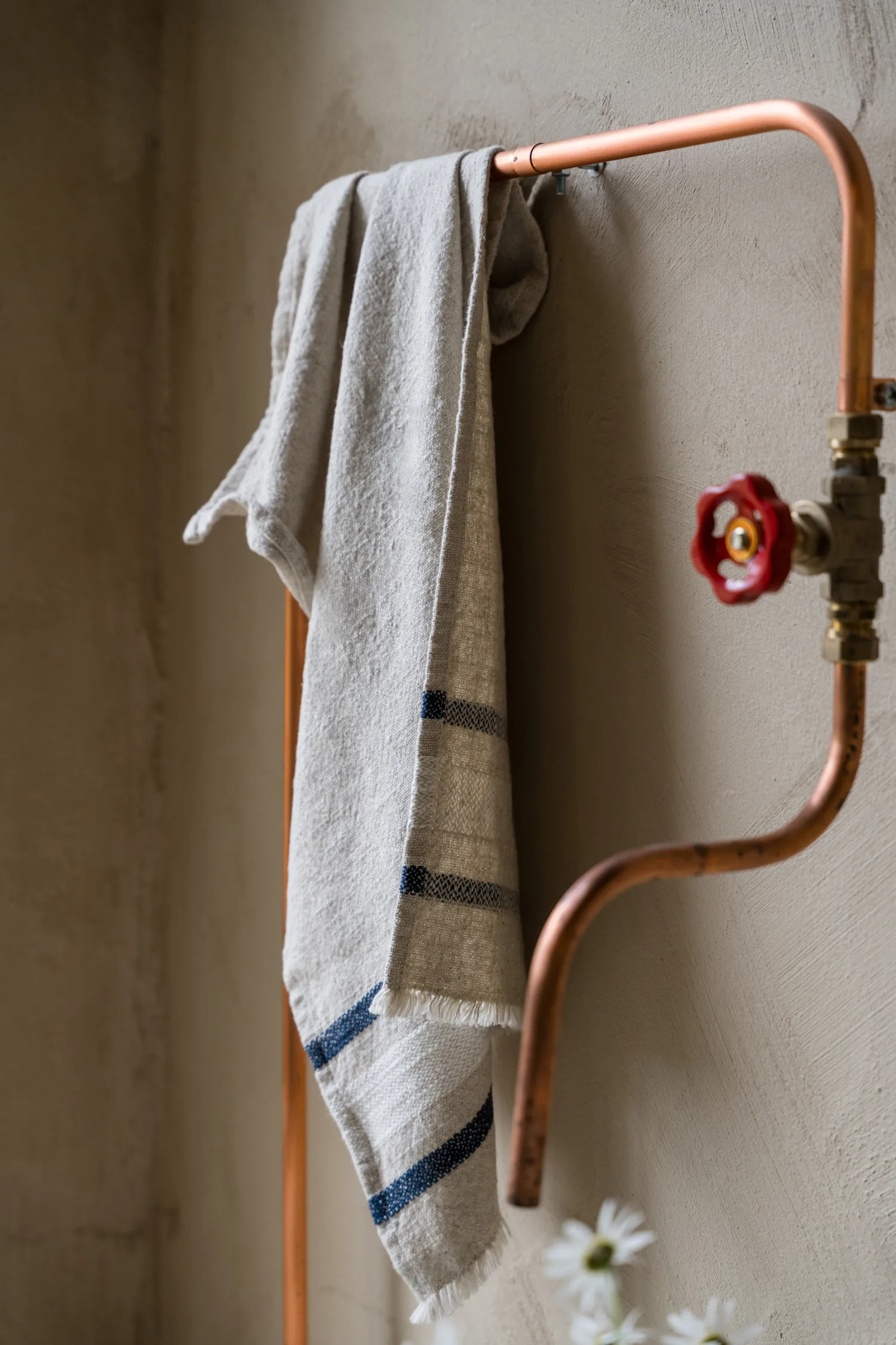 Ernst keittiöpyyhe, Luonnon-valkoinen-sininen, 47x70 cm ERNST