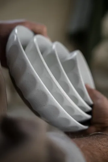 Ernst-kulho kivitavara - Valkoinen-luonnollinen, Ø16 cm - ERNST