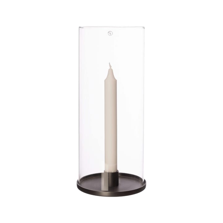 Ernst kynttilälyhty kruunukynttilälle 28 cm, Musta alumiini ERNST