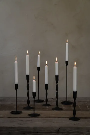 Ernst kynttilänjalka musta metalli - 24,5 cm - ERNST