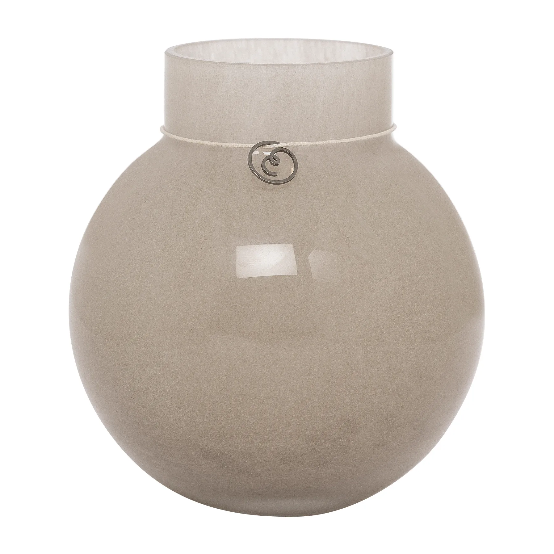 Ernst lasimaljakko pyöreä beige, K 14 cm Ø 13 cm ERNST