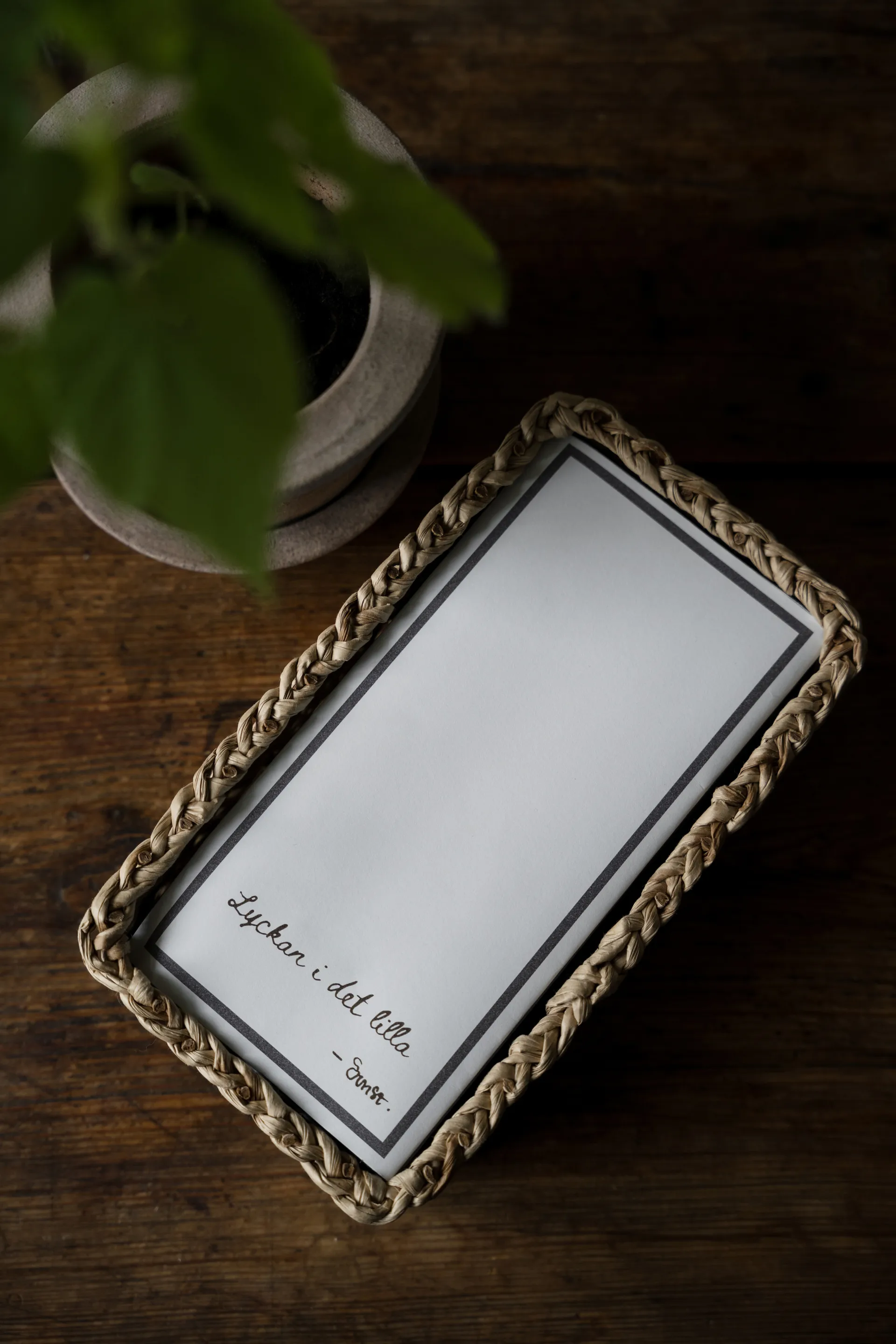 Ernst lautasliina tekstillä Lycka i det lilla 20-pakkaus, Valkoinen ERNST