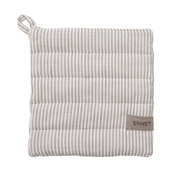Ernst patalappu raidallinen 23x25 cm - Beige-valkoinen raita - ERNST
