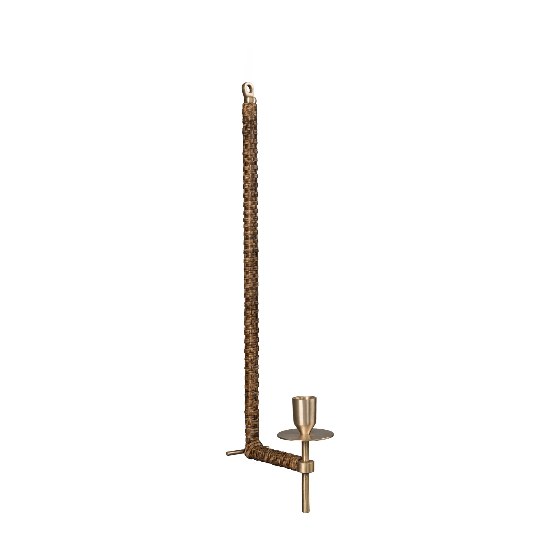 Ernst seinäkynttiläpidike punottu, Messinki, 47 cm ERNST