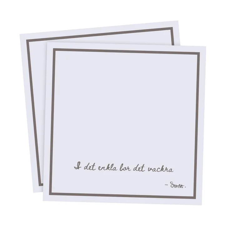 Ernst servetti sitaatilla I det enkla 20-pakkaus - vaaleanharmaa - ERNST