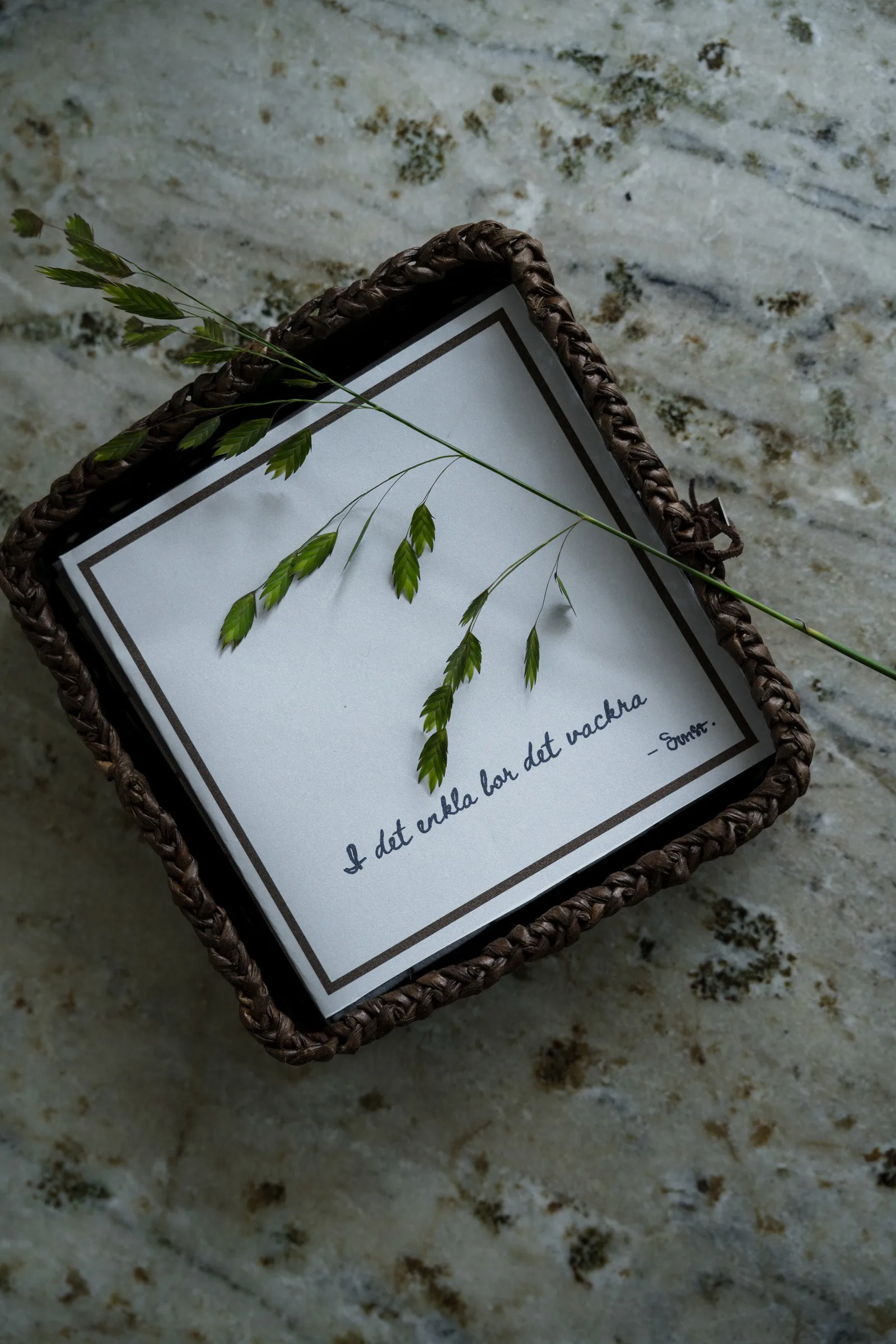 Ernst servetti sitaatilla I det enkla 20-pakkaus, vaaleanharmaa ERNST