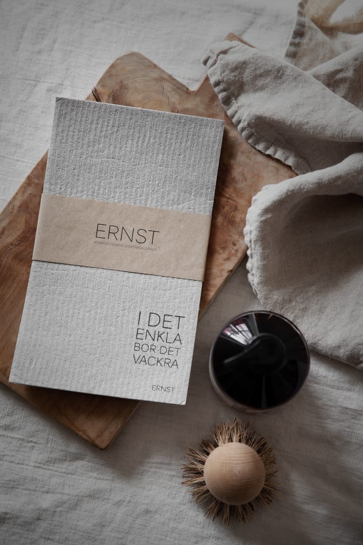 Ernst tiskirätti 2-pakkaus, harmaa ERNST