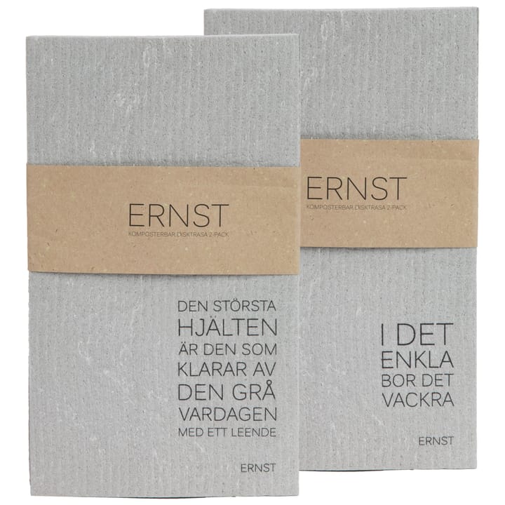 Ernst tiskirätti 2-pakkaus, harmaa ERNST