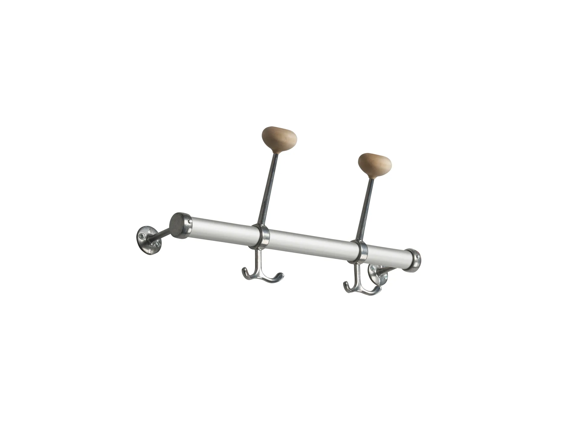 Gustav Hattukoukkulista 40 cm 2 koukkua, Alumiini-musta Essem Design