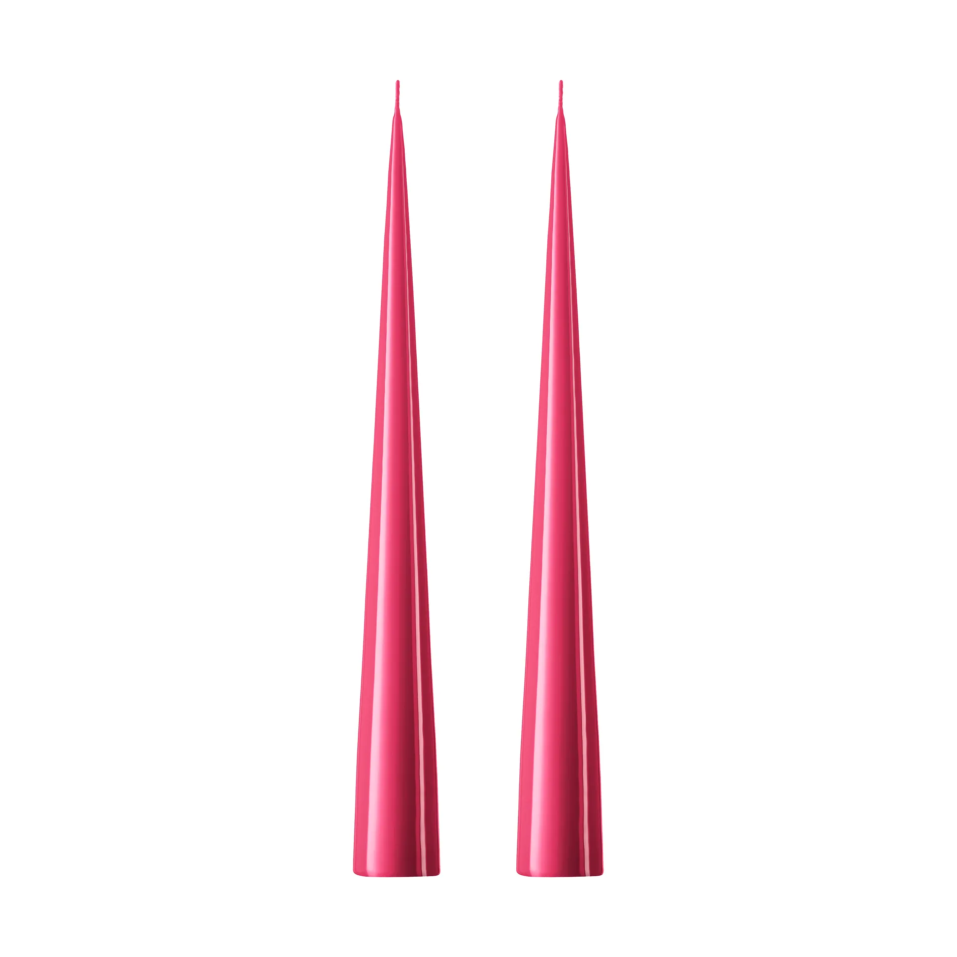 ester & erik -kartiokynttilä 37 cm, 2-pakkaus lakattu, Deep pink 41/2 ester & erik