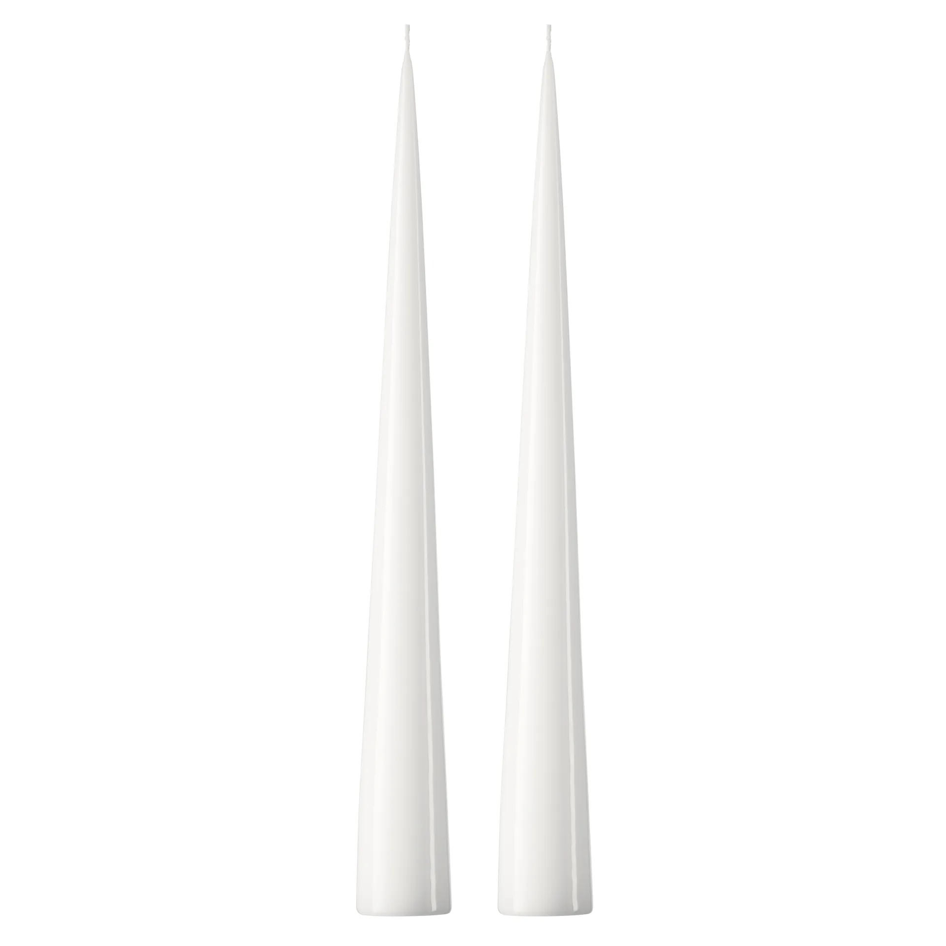 ester & erik -kartiokynttilä 37 cm, 2-pakkaus lakattu, Pure white 31-0 ester & erik