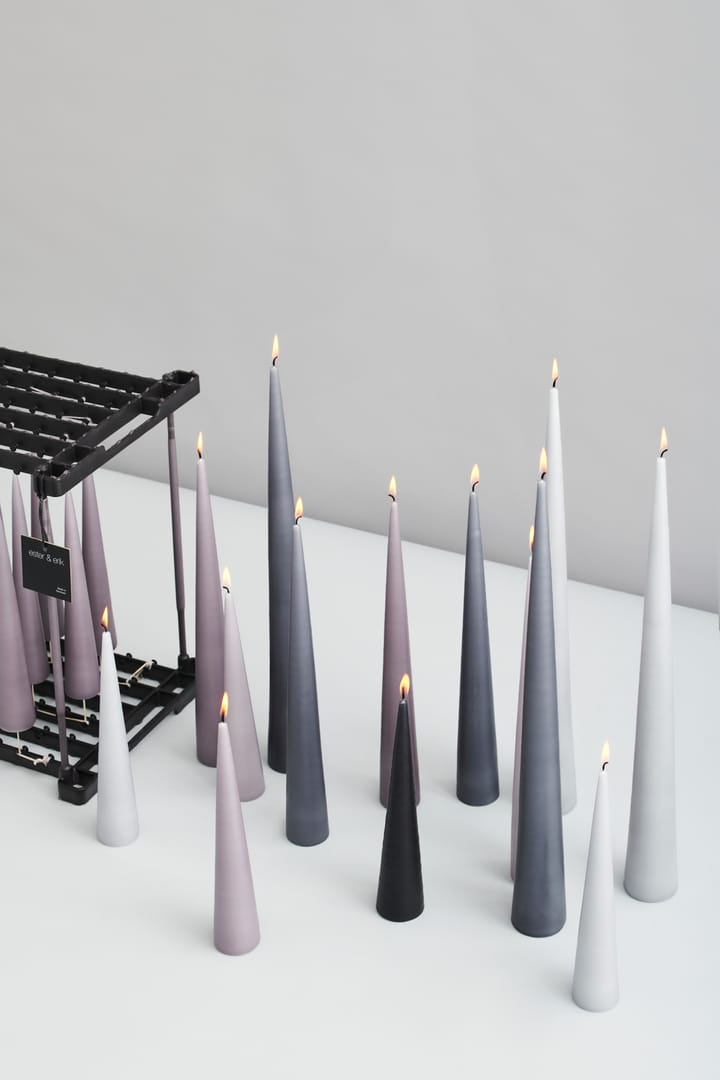 ester & erik -kartiokynttilä 37 cm, 2-pakkaus matta, Dark slate 74 ester & erik