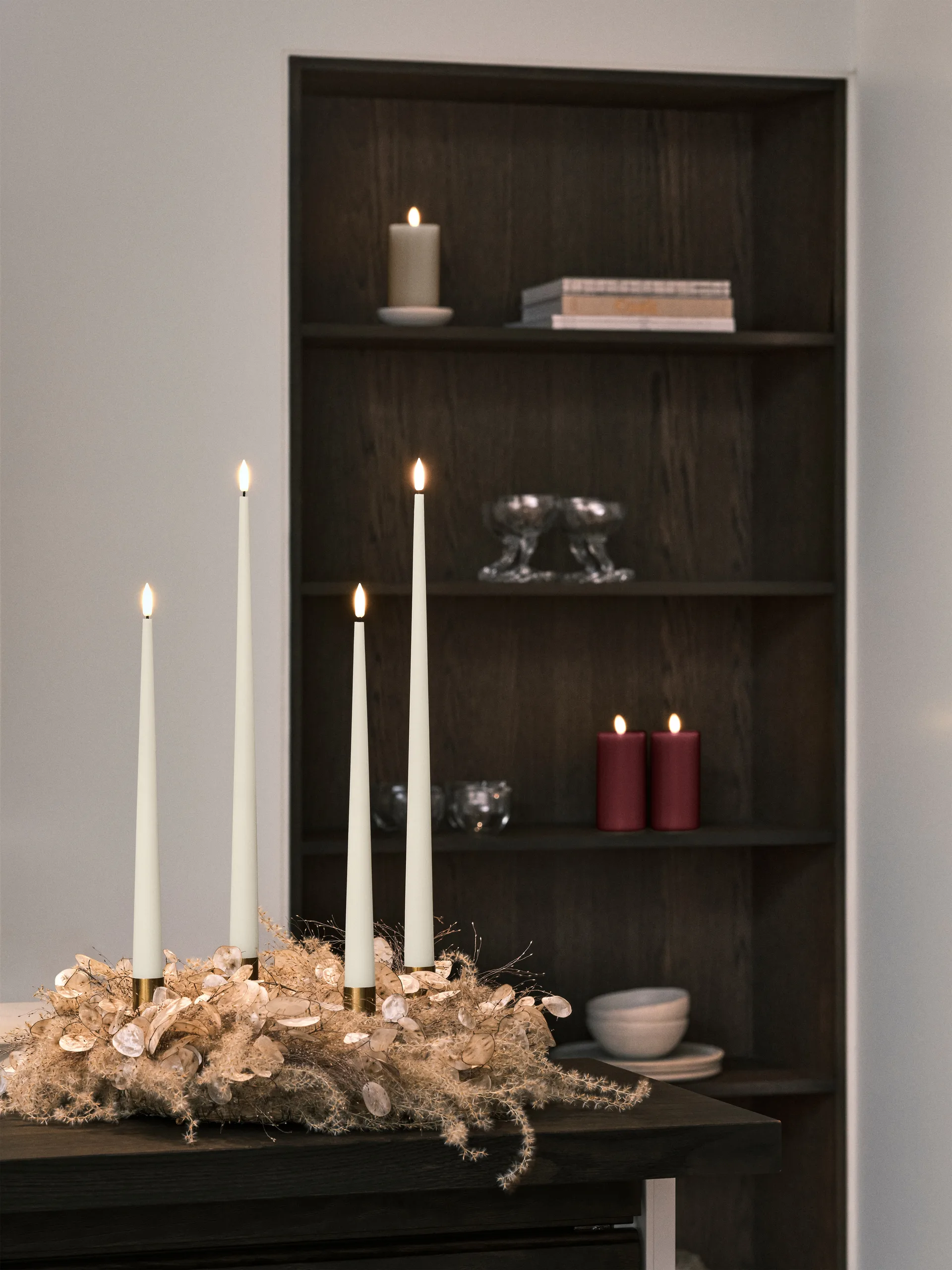 ester & erik kruunukynttilä LED 2 kpl, 06 Ivory, 30 cm ester & erik