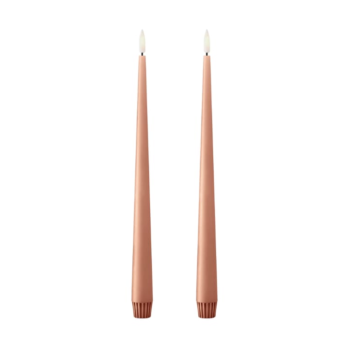 ester & erik kruunukynttilä LED 2 kpl - 20 Rosy caramel , 30 cm - Ester & erik