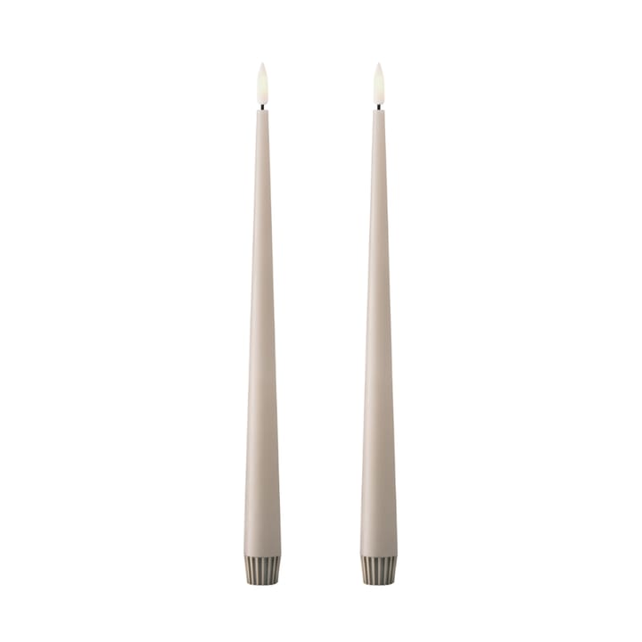 ester & erik kruunukynttilä LED 2 kpl - 22 Linen Grey , 30 cm - Ester & erik