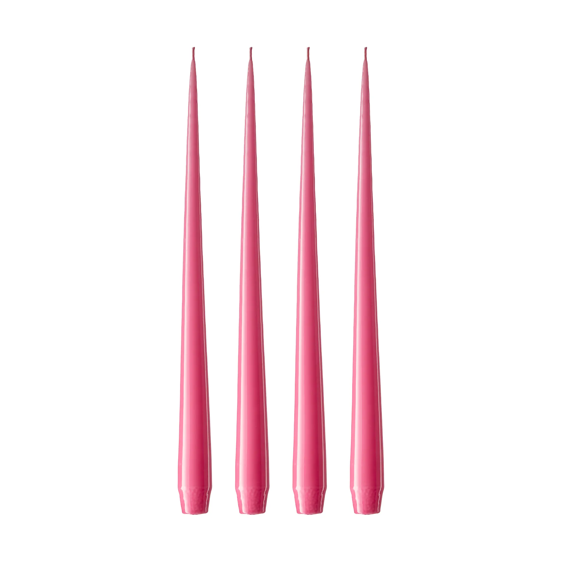 ester & erik -kynttilä, 4-pakkaus lakattu, Clear pink 41, 42 cm ester & erik