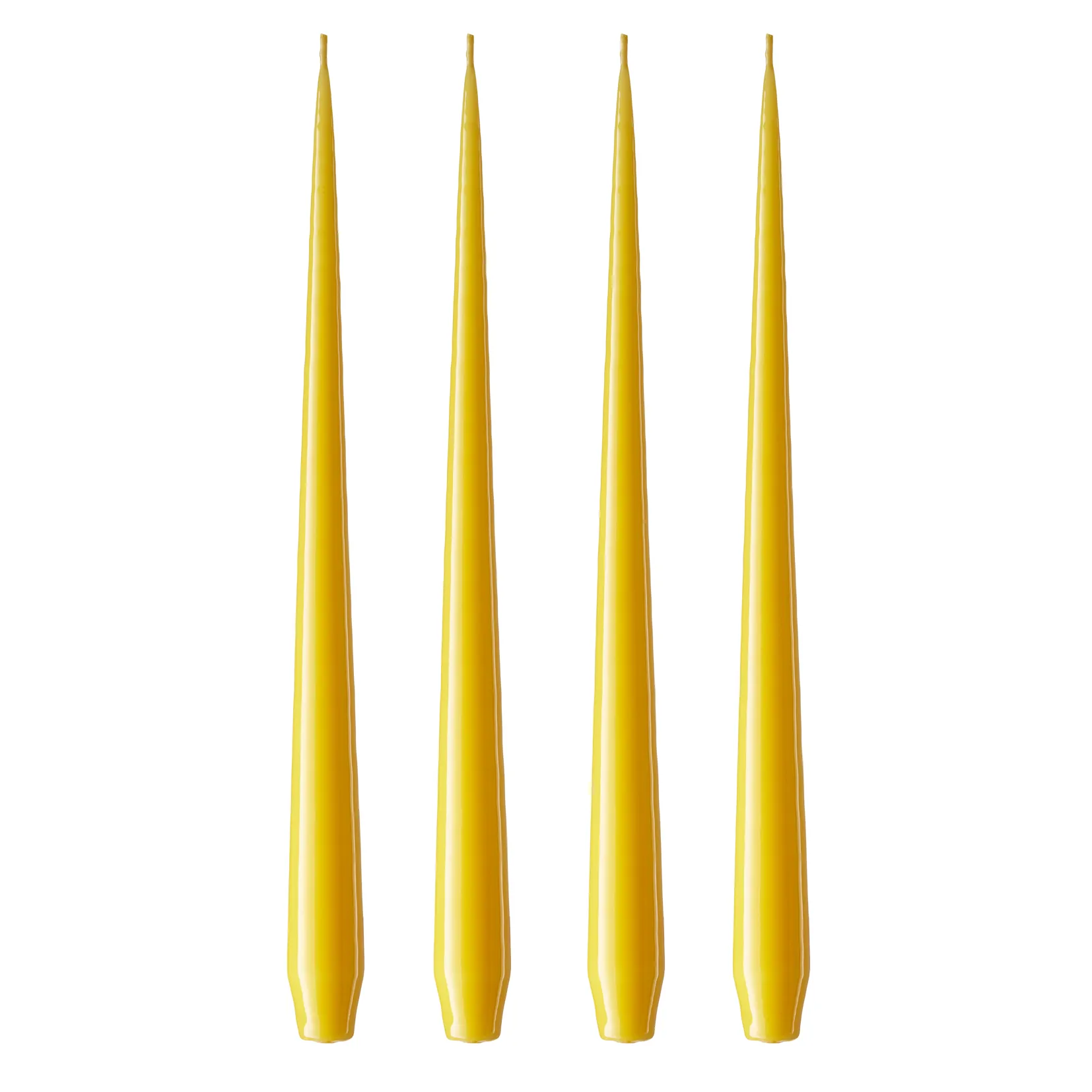 ester & erik -kynttilä, 4-pakkaus lakattu, dark Lemon drop 15/2-0, 32 cm ester & erik