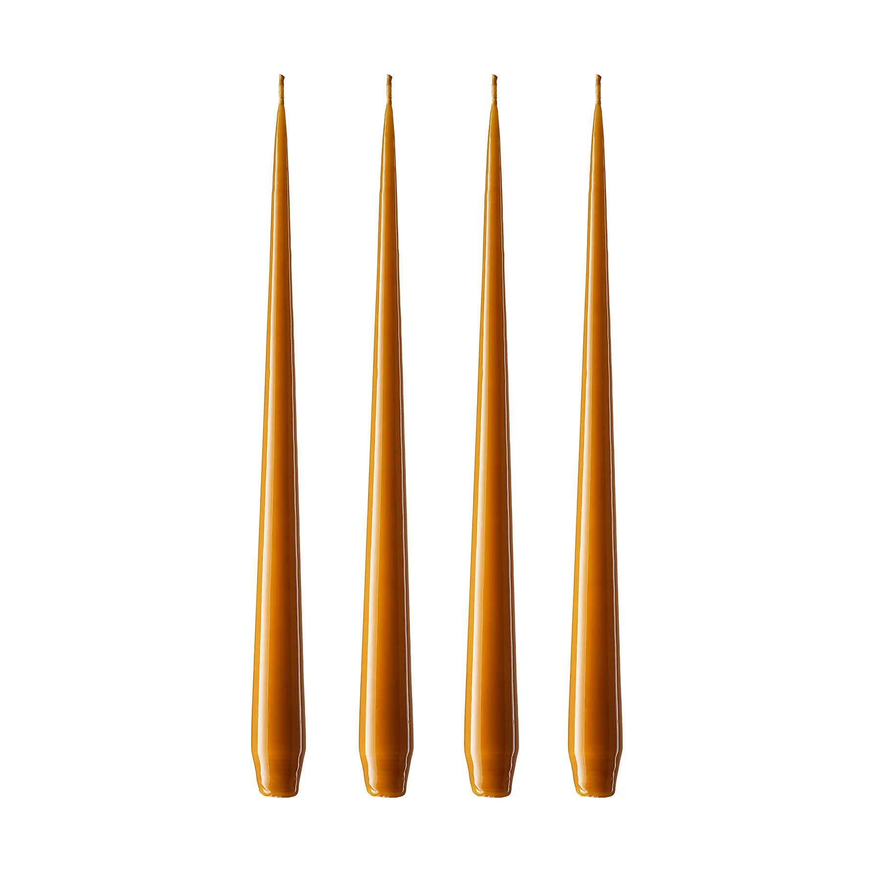 ester & erik -kynttilä, 4-pakkaus lakattu, mörk saffran, 32 cm ester & erik