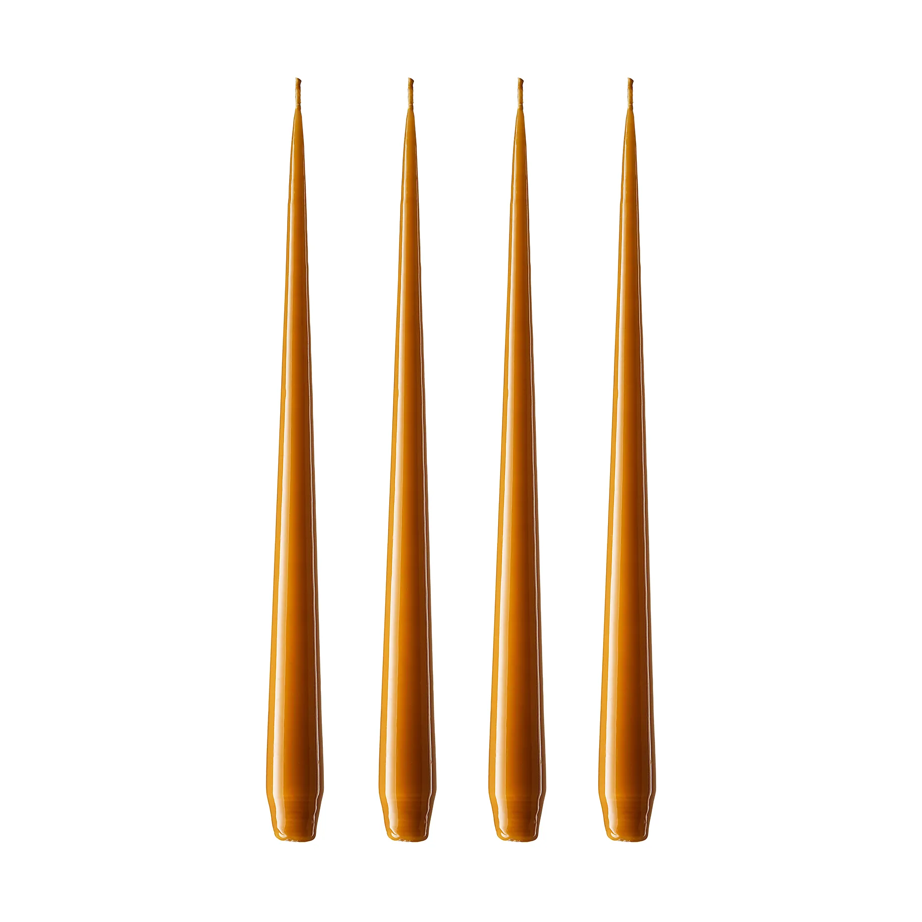 ester & erik -kynttilä, 4-pakkaus lakattu, mörk saffran, 42 cm ester & erik